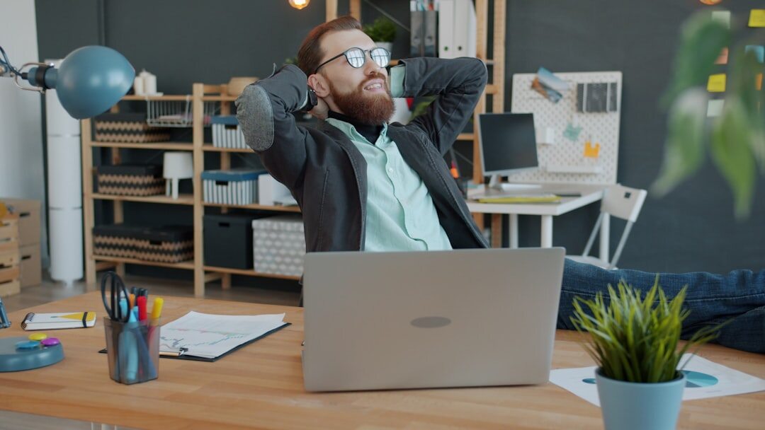 Portrait of a man in a casual office setting